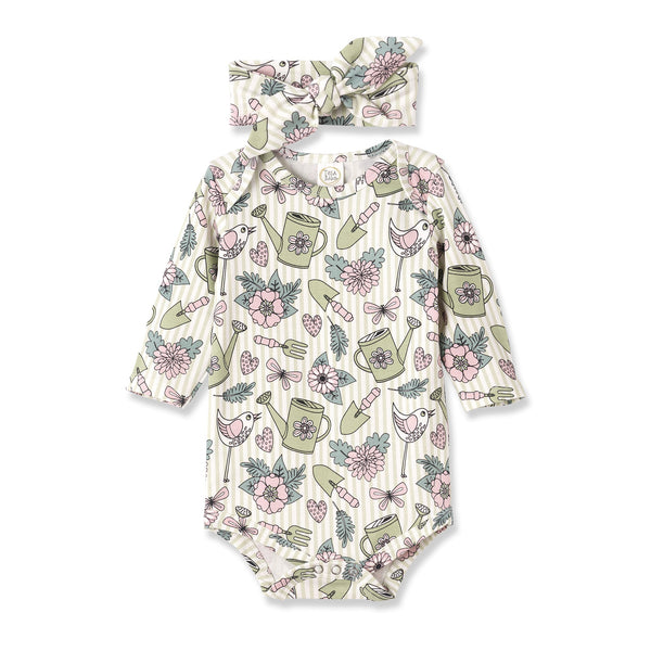 garden-bloom-bamboo-bodysuit-headband Tesa Babe - Sophia's StyleBaby Girl Clothes-1